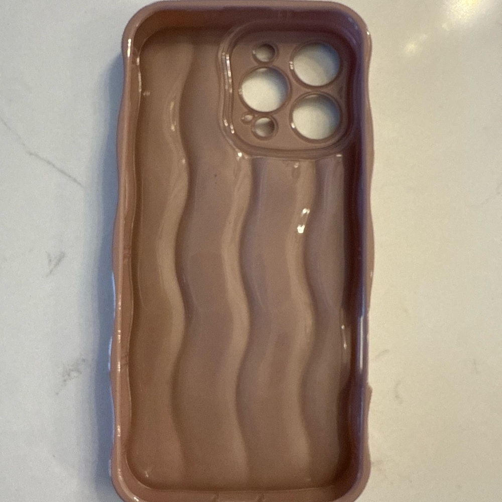 Wave Pattern Brown Phone Case - Picture 2 of 2